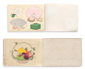 (JAPAN -- COOKERY.) Two albums of traditional Japanese confectionery design and recipes.